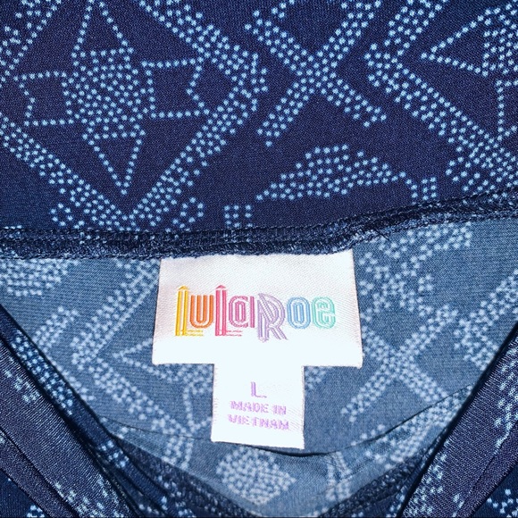 LuLaRoe size Large blue skirt - Picture 3 of 8